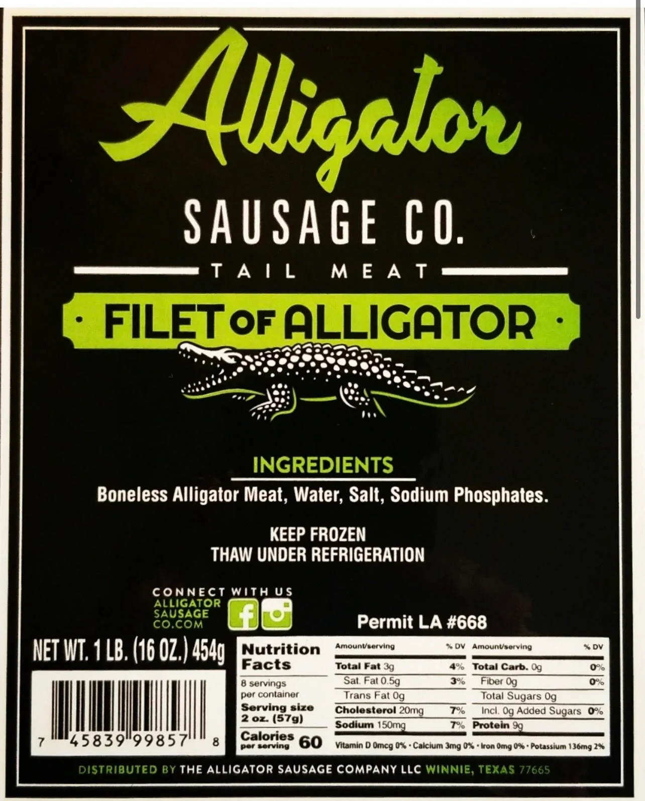 Alligator Tail - Filet of Alligator - Image 2